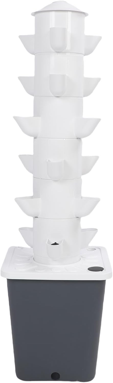 Vertical Hydroponic Growing System Space Saving 18 Hole Hydroponic Tower with 10L Watertank for Home (US Plug)