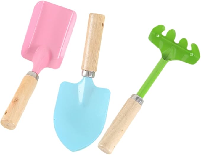 2 Sets Garden Tool Set Garden Tools for Wooden Garden Tools Gardening Tools Random Color
