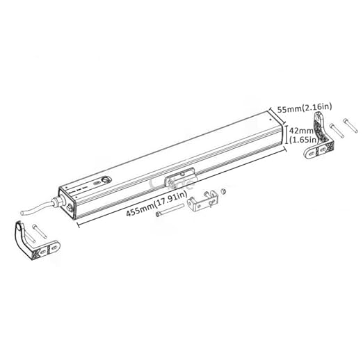 Olideauto Electric Awning Window Opener Swing Opening with Remote Control Travelling Distance is Adjustable