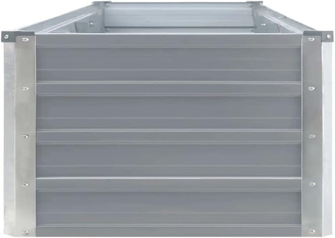 SKM Garden Raised Bed Galvanized Steel 126x15.7x17.7 Gray (9.64 KG/21.208 LBS)