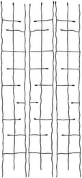 Panacea 89484 Black Forged Narrow Twig Trellises Pack of 3 – 72 H Metal Garden Trellises with Twisted Rod &amp Leaf Design – Durable Outdoor Plant Supports for Climbing Vines Flowers &amp Vegetab
