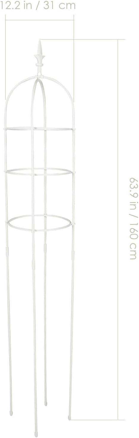 Metal Climbing Plant Support Trellis for Outdoor Garden 31cm Diameter X 1.6m High Iron Vine Frame Plant Stake for Climbing Roses Clematis and Balcony Vines