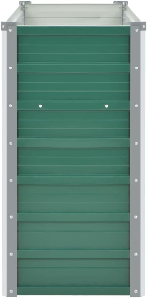 Cultivation RoomPatio Garden Home DecorVegetable planters for Porch PatioDurable and Long-LastingGarden Raised Bed Galvanized Steel 63x15.7x31.3 Green