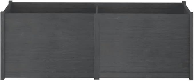Wooden Garden Planter Box Raised Garden Bed Indoor Outdoor Planter Outdoor Wood Raised Garden Bed for Vegetables Flowers Herbs Gray 78.7x19.7x27.6 Solid Wood Pine-279