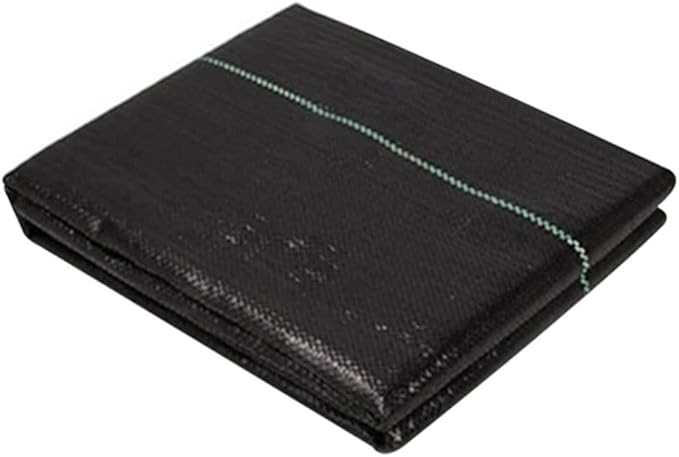 Black Grass Cloth Weed Barrier Woven Grass Cloth for Garden Agricultural Plastic Mulch Thicker Orchard Garden Weeds Control Fabric(1X5m 375g)