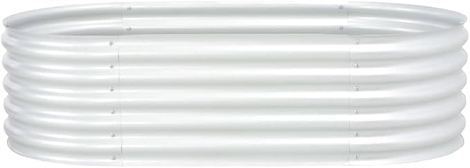 Garden Raised Bed PlanterGarden BedGalvanized Raised Garden BedPlanter Raised bedsGalvanized Planter63x31.5x17.3 Galvanized Steel Silver