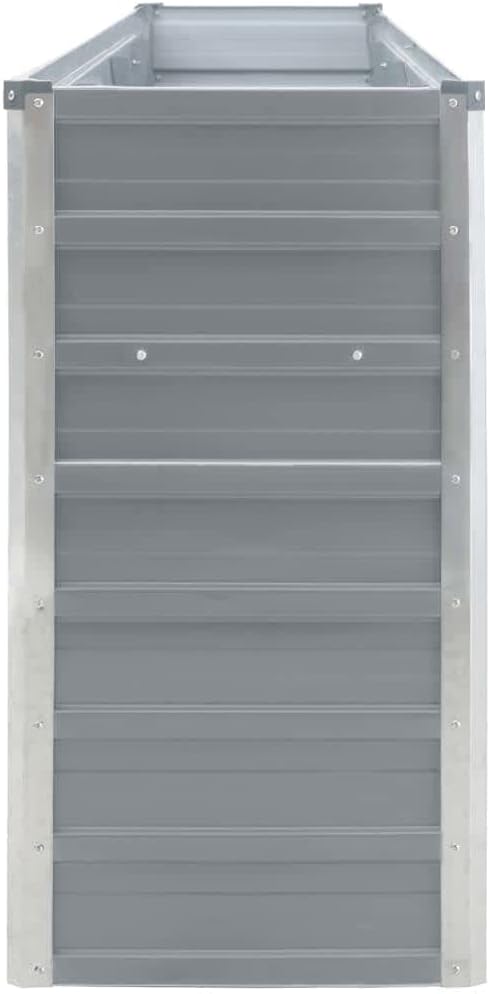 Raised Garden BedTomato Planter BoxBackyard Patio Planter Racks Raised Beds Ideal for Growing Flowers Porch and Fruits Herbs 126X15.7X30.3 Galvanized Steel Gray