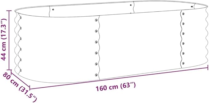 Galvanized Steel Garden Raised Bed: Large Outdoor Metal Planter Box for Vegetables Herbs Flowers - Durable Silver Steel for Outdoor Use