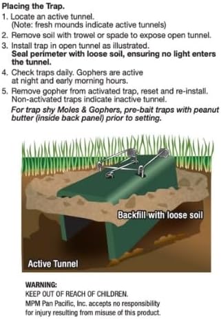 Gonzo Mole &amp Gopher Trap - Pro Guardian Durable Manual - 6 x 3 x 3 in - ABS
