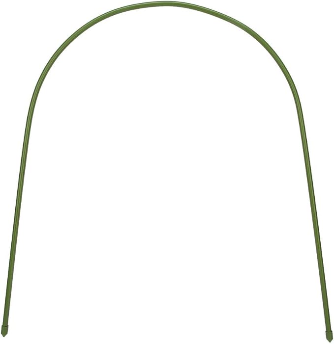 Pack of 6 Plastic Coated Steel Pipe Greenhouse Hoop Arch Shape Support Frame Garden Accessories