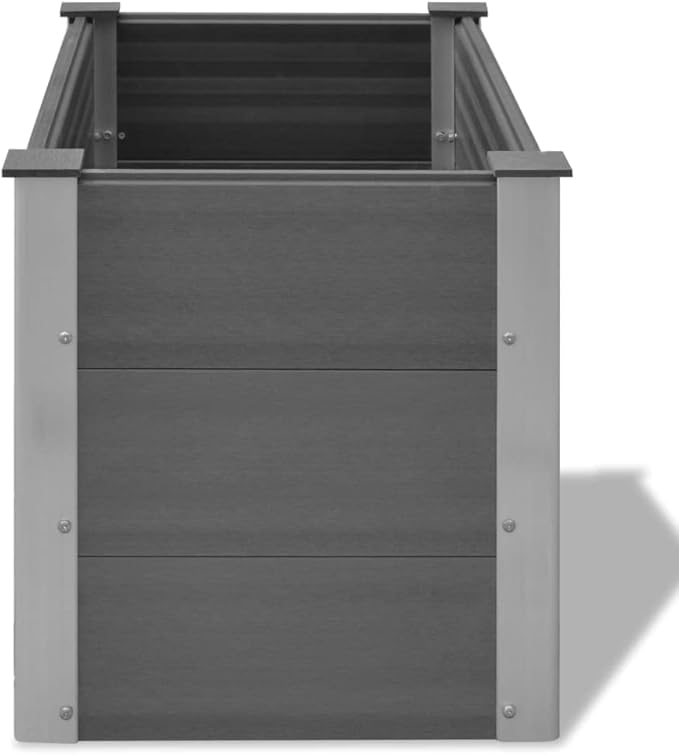 SKM Garden Raised Bed WPC 100x50x54 cm Grey (Weight-26KG)
