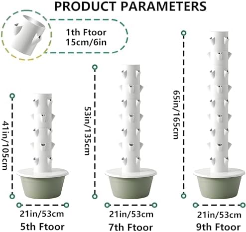 Indoor Hydroponics Growing Tower - 7-Layer Aeroponic Garden for Smart Plant Climbing - Ideal for Gardening Lovers &amp Home Vegetable Cultivation