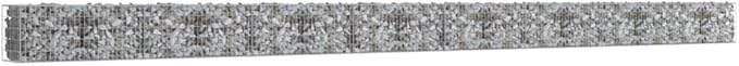 Gabion Wall with CoversOutdoor Garden Gabion Mesh Planter Raised BedGarden DecorationOutdoor Residential Fencingfor YardGardenGalvanized Steel 354x19.7x19.7
