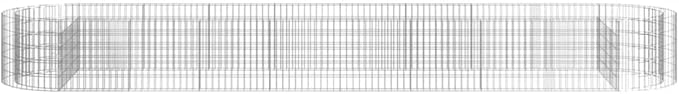 Gabion Raised Bed Galvanized Iron Garden Bed 196.9 x 39.4 x 19.7 Outdoor Raised Garden Bed with Strong Galvanized Iron Frame for Flower Beds and Vegetable Garden