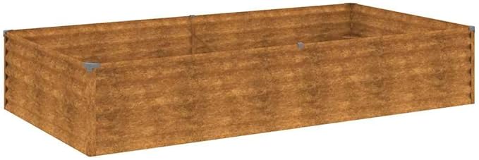Rusty Corten Steel Garden Raised Bed Large Rectangle Outdoor Planter Box for Vegetables Flowers Herbs 76.8x39.4x14.2 Inch