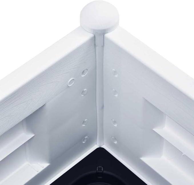 YAFF Raised Bed White Polypropylene Medium UV-Resistant MaterialsLawn &amp GardenGardeningPots &amp Planters313975