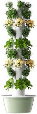 Vertical Hydroponic Tower Growing System - 9-Layer Indoor/Outdoor Garden for Herbs &amp Vegetables Complete Plant Germination Kit for Home Farming and Houseplants