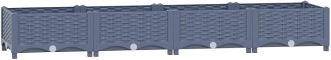 Raised Bed PlanterGarden BedGalvanized Raised Garden BedPlanter Raised bedsGalvanized Planter63x15.7x9.1 Polypropylene