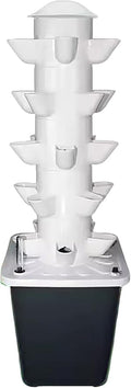 25 Pods Hydroponics Growing System Tower 5-Layer Vertical Vegetable Aeroponic Tower Kit with Pump System Timer for Indoor Gardening