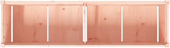 Large Garden Planter Natural Solid Douglas Wood 70.9x19.7x19.7 Inch Rectangular Raised Garden Bed for Outdoor Plants Oiled Finish
