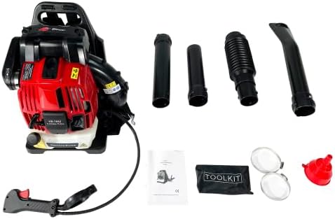 Backpack Gas Leaf Blower 76CC Backpack Leaf Blower Gas Powered 4-Stroke 660CFM 200MPH EPA Compliant Air-Cooled Grass &amp Snow Blower for Yard Cleanup and Outdoor Debris Removal