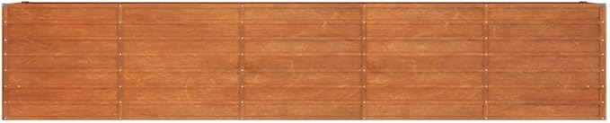 YAFF Garden Raised Bed Corten Steel Rusty Finish 157.5 x 31.5 x 30.3 in Large Outdoor Planter Box for Vegetables Herbs Flowers Weather-Resistant Rectangular Gardening Bed