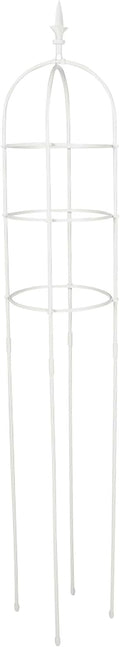 BESTonZON Plant Climbing Frame Trellis for Outdoor Garden Climbing Plants 31cm Diameter X 1.6m High Iron Wire Rack for Balcony Roses and Vines