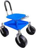 German Craft Garden Rolling Stool with Wheels - Foldable Adjustable Height Gardening BenchGarden Cart Rolling Stool Swivel Seat Outdoorfor Lawn Care Planting Weeding (330lbs Capacity)