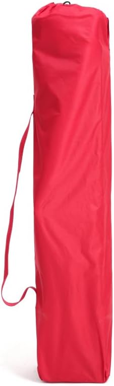 High Back Heavy Duty Lawn Chair Support 250LBS Portable Collapsible Chair with Cup Holder (Red + Steel)