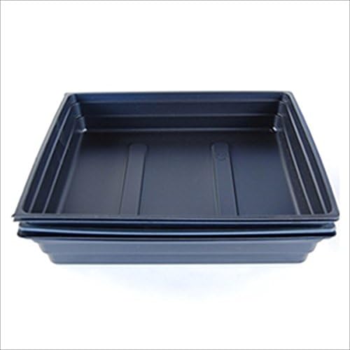 Living Whole Foods Plant Germination Drip Trays - Pack of 50-10 by 10 Black Plastic Greenhouse Growing Trays with No Drain Holes - for Seedlings Microgreens Wheatgrass More