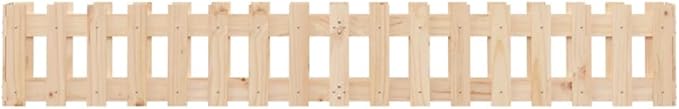 Garden Raised Bed Solid Pine Wood Outdoor Planter Box 78.7x11.8x11.8 Inch Rectangular High Raised Bed for Vegetables Flowers Herbs Rustic Finish