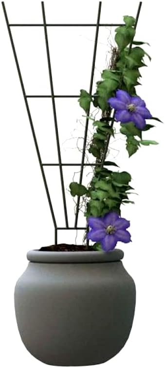 Panacea Products 89635 Garden Pot Trellis Fan Green Steel 36 x 15-in. - Quantity 12
