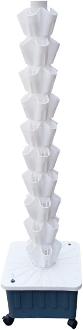 Hydroponic Tower Growing Sytem Garden Hydroponic Growing System Vertical Tower Kit Vertical Greenhouse Garden Indoor Hole Hydroponics Tower Gardening Installation Planter System Easy to Inst