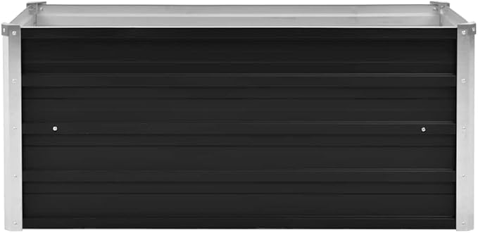 Anthracite Raised Bed Steel Galvanized Fencing for Vegetables Herbs Flowers Garden Balcony Patio Mesh Planting Retaining Weather Resistant - 39.4 x 15.7 x 17.7 in