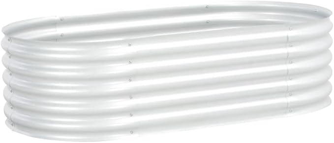 Garden Raised Bed PlanterGarden BedGalvanized Raised Garden BedPlanter Raised bedsGalvanized Planter63x31.5x17.3 Galvanized Steel Silver