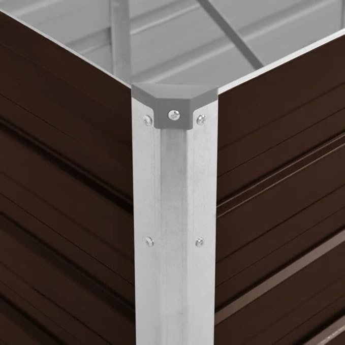 Garden Raised Bed Brown 126x31.5x17.7 Galvanized SteelWeight:24.52lbs45716