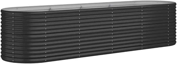 YAFF Garden Raised Bed Powder-Coated Steel 116.5x31.5x26.8 Anthracite