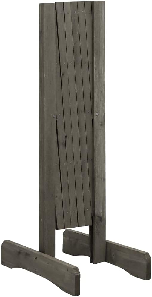 Garden Trellis Fence Wood Expandable Plant Support Climbing Lattices Wooden Decorative Divider Wall for Lawn Backyard Balcony Patio Outdoor Gray 47.2x23.6