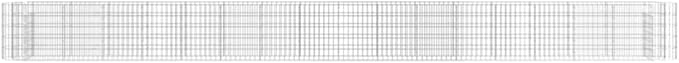 Gabion Raised Bed Galvanized IronRaised Flower BedsGardening PlantersMultifunctional Raised BedPlant Privacy FenceGreenhouse Planterfor GardensPatiosalconiesTerraces240.2x19.7x19.7