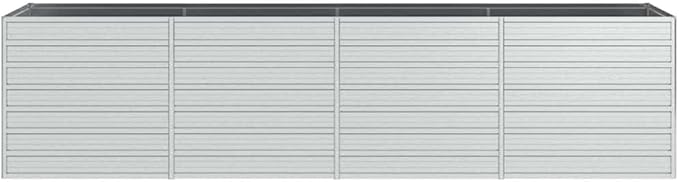 Galvanized Steel Garden Raised Bed Outdoor Planter Box Metal Patio Kit Planting Bed for Vegetables Flower Herb 126x31.5x30.3 Galvanized Steel Silver-706