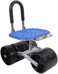 Dioche Ergonomic Garden Rolling Stool Seat with Wheels for Easy Planting and Picking - Adjustable 360-Degree Rotating Workseat with Galvanized Steel Pipe Construction