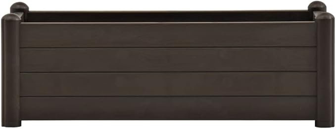 Garden Raised Bed Planter Boxes Outdoor Garden Bed Raised Planter Suitable for Restaurants Flowers Backyard Patios PP Mocha 39.4x16.9x13.8
