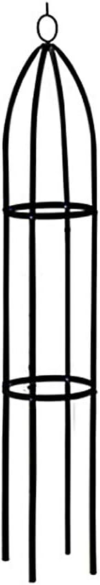 Garden Plant Support Stakes Iron Tower Obelisk Trellis Flower SupportTrellis Support Metal FrameOutdoor Lightweight Plant Tower Black Steel Tall Tower for Climbing Vines Rose and Plants(Black M)