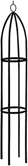 Garden Plant Support Stakes Iron Tower Obelisk Trellis Flower SupportTrellis Support Metal FrameOutdoor Lightweight Plant Tower Black Steel Tall Tower for Climbing Vines Rose and Plants(Black M)