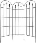BestNest Gardman Finial Trellises – 48” H Black Metal Garden Trellis Set of 3 with Arched Tops &amp Decorative Finials – Outdoor Plant Supports for Climbing Vines Flowers Vegetables &amp Planters