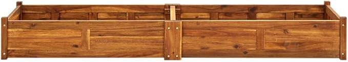 Wooden Garden Raised Bed Planter Boxes Outdoor for Planting Outdoor Plants VegetablesHerb 78.7x19.7x9.8