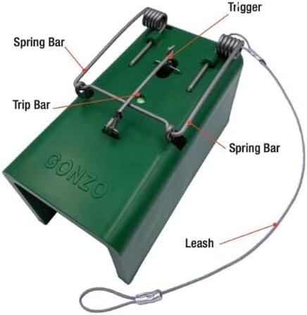 Gonzo Mole &amp Gopher Trap - Pro Guardian Durable Manual - 6 x 3 x 3 in - ABS