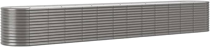 Patio Raised Bed Powder-Coated SteelGreenhouse PlanterDecorative Patio PlantersPatio Raised BedsVegetable PlantersHerb Plantersfor HerbsDeep-Rooted Vegetables201.6x31.5x26.8 Gray