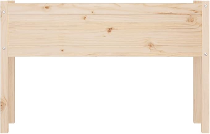Solid Wood Planter Box for Outdoor Gardening Large Pine Flower Bed Vegetable Growing 43.3x12.2x27.6