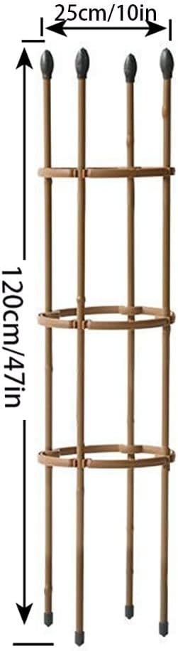 Garden Trellis for Climbing Plants Outdoor24in30in35in47in Tall Tomato Cages for Garden Plant Cages Plant Stake for Flower Vegetable Vines Plant Trellis for Potted PlantsGold ( Size : 9.8/25cm